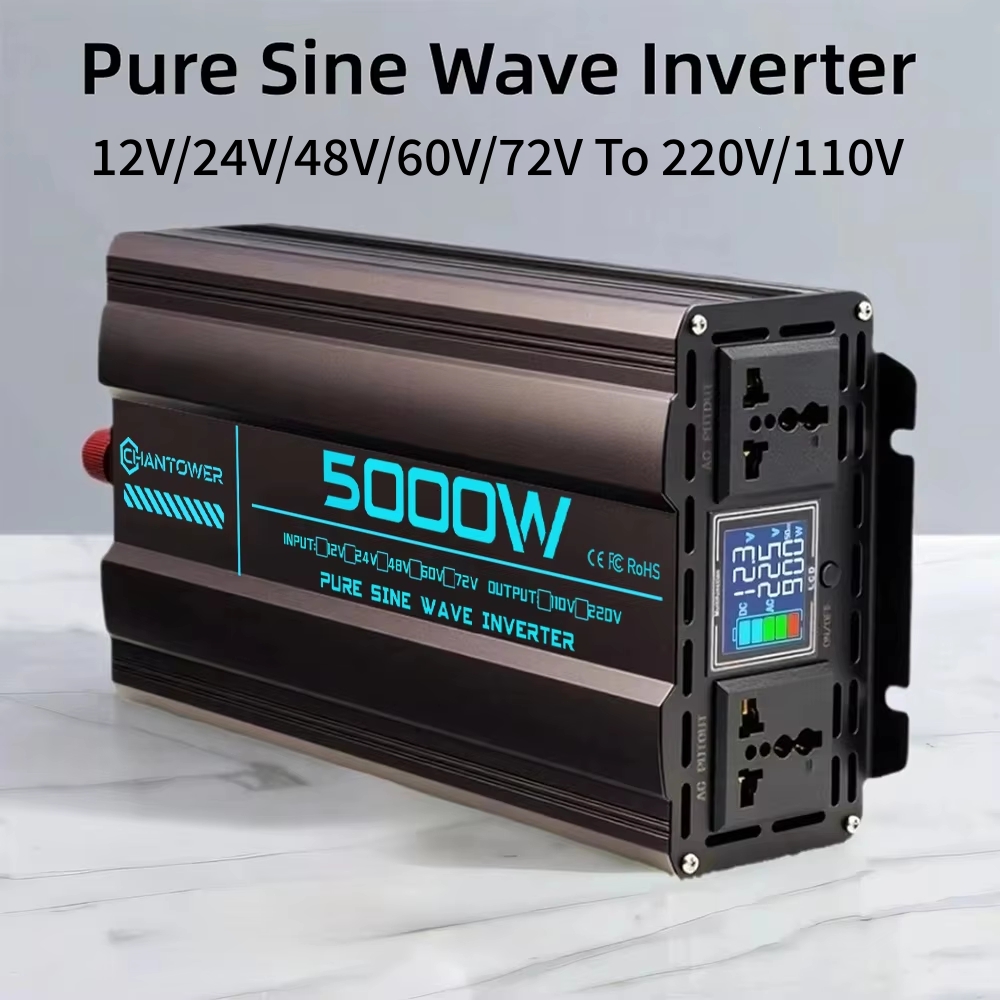 Pure Sine Wave Inverter 5000W 48V 220V - Inwerter sinusoidalny DC 12V/24V/48V/60V/72V na AC