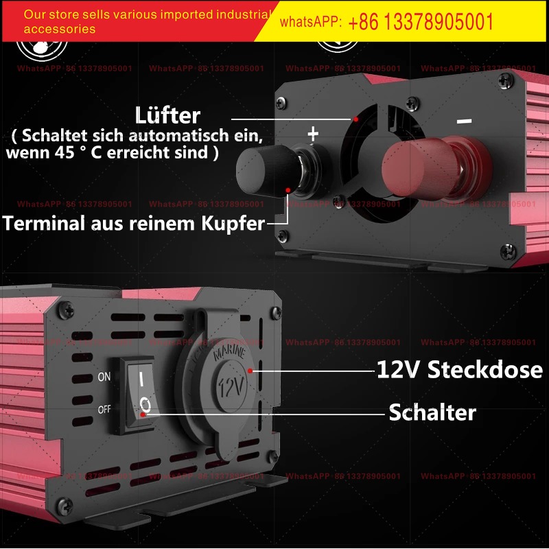 Przetwornica napięcia 12V na 2 – Power Inverter 12V 220V 4000W Continuous recenzja i cena