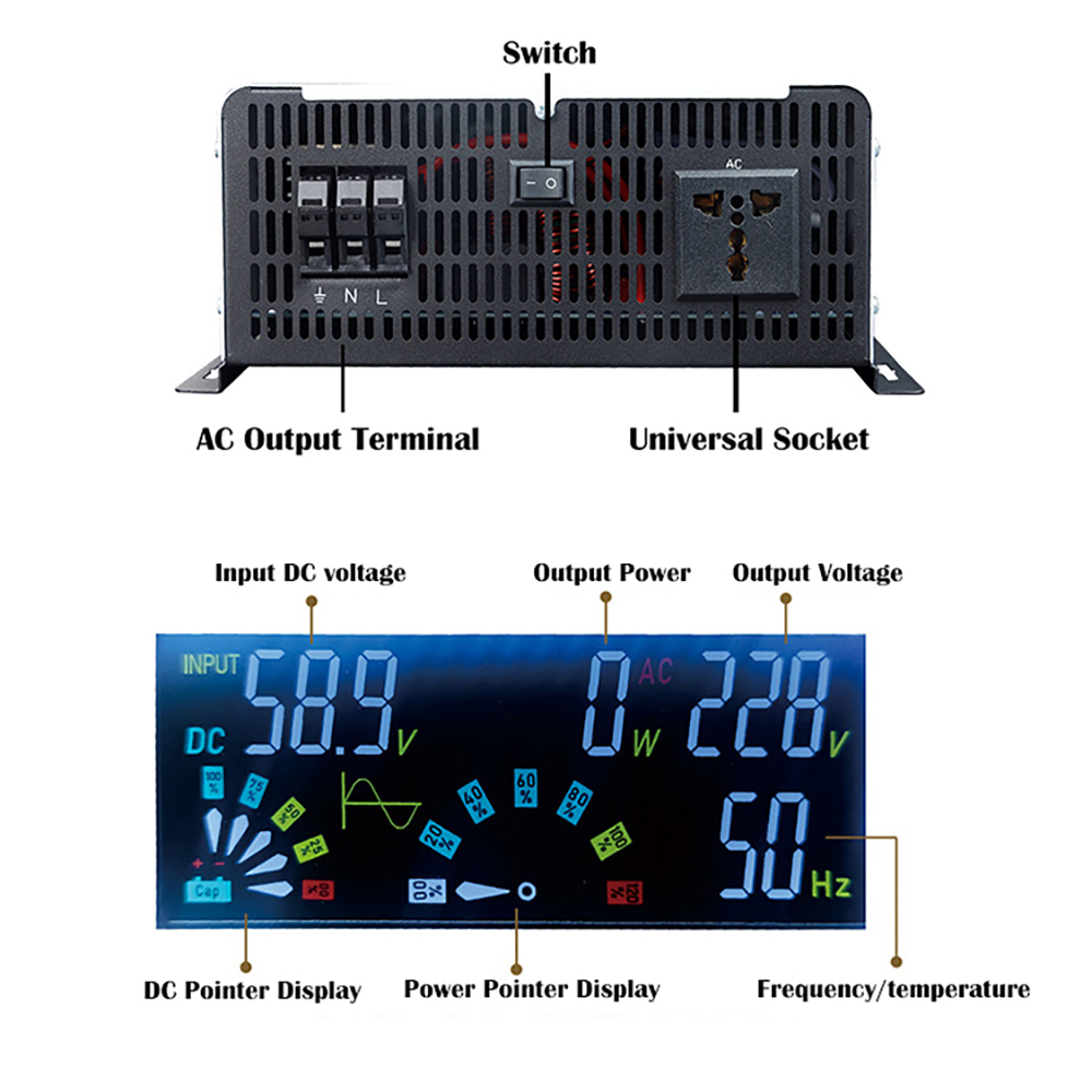 Falownik czysta fala sinusoida – Pure Sine Wave Inverter 5000W 48V 220V recenzja i cena